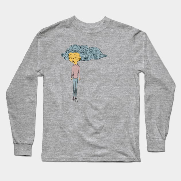 Cloud Head Long Sleeve T-Shirt by Great Big Store